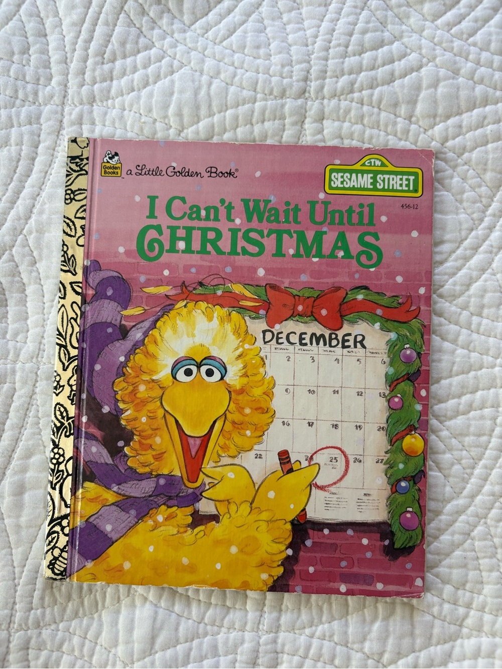Sesame Street I Can't Wait Until Christmas Vintage Little Golden Book